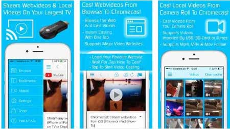 Video & TV Cast for Chromecast es una de las mejores aplicaciones gratuitas de iOS para transmitir videos y fotos a Chromecast