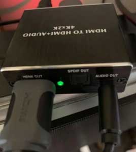 Caja extractora de audio HDMI con 3,5 mm