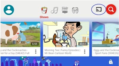 trasmitir YouTube Kids a Chromecast utilizando un smartphone